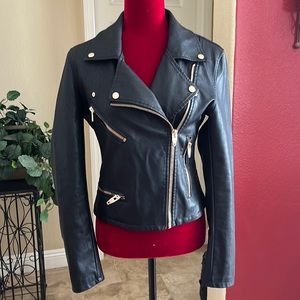 Blank NYC Black Faux Leather Moto Jacket